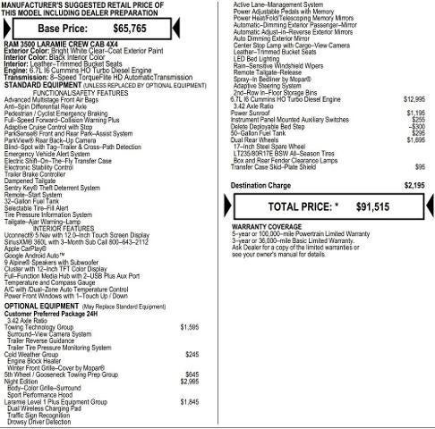 2026 RAM Ram 3500 RAM 3500 LARAMIE CREW CAB 4X4 8' BOX