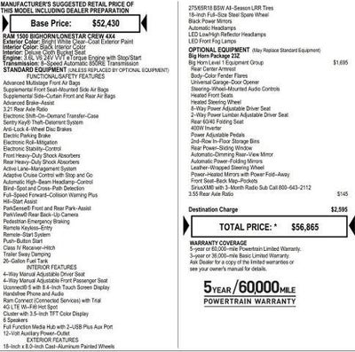 2025 RAM Ram 1500 RAM 1500 BIG HORN CREW CAB 4X4 5'7' BOX