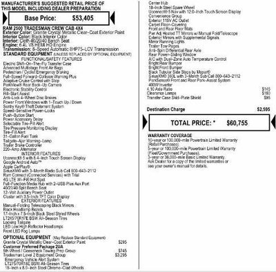 2026 RAM Ram 2500 RAM 2500 TRADESMAN CREW CAB 4X4 6'4' BOX
