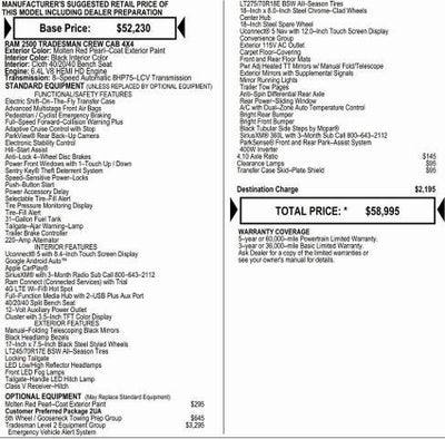 2026 RAM Ram 2500 RAM 2500 TRADESMAN CREW CAB 4X4 6'4' BOX