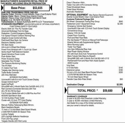 2026 RAM Ram 2500 RAM 2500 TRADESMAN CREW CAB 4X4 6'4' BOX