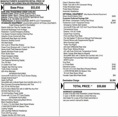 2026 RAM Ram 2500 RAM 2500 TRADESMAN CREW CAB 4X4 6'4' BOX