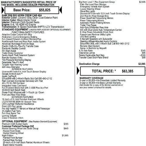 2026 RAM 2500 Big Horn Crew Cab 4x4 6'4' Box