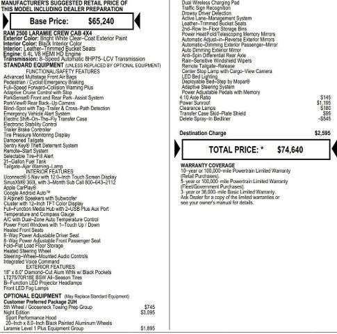 2026 RAM Ram 2500 RAM 2500 LARAMIE CREW CAB 4X4 6'4' BOX