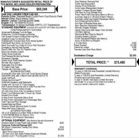 2026 RAM Ram 2500 RAM 2500 LARAMIE CREW CAB 4X4 6'4' BOX