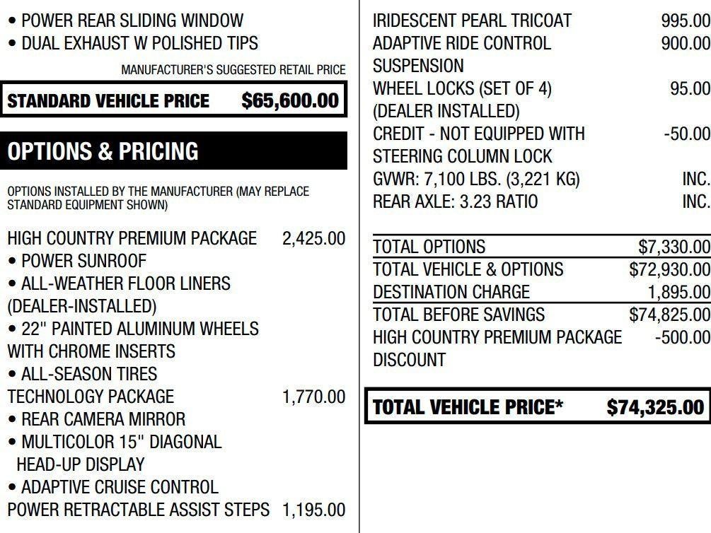 2023 Chevrolet Silverado 1500 High Country