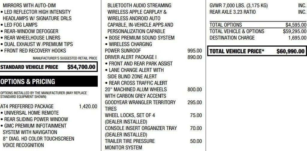 2021 GMC Sierra 1500 AT4
