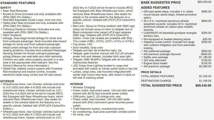 2022 GMC Sierra 1500 AT4