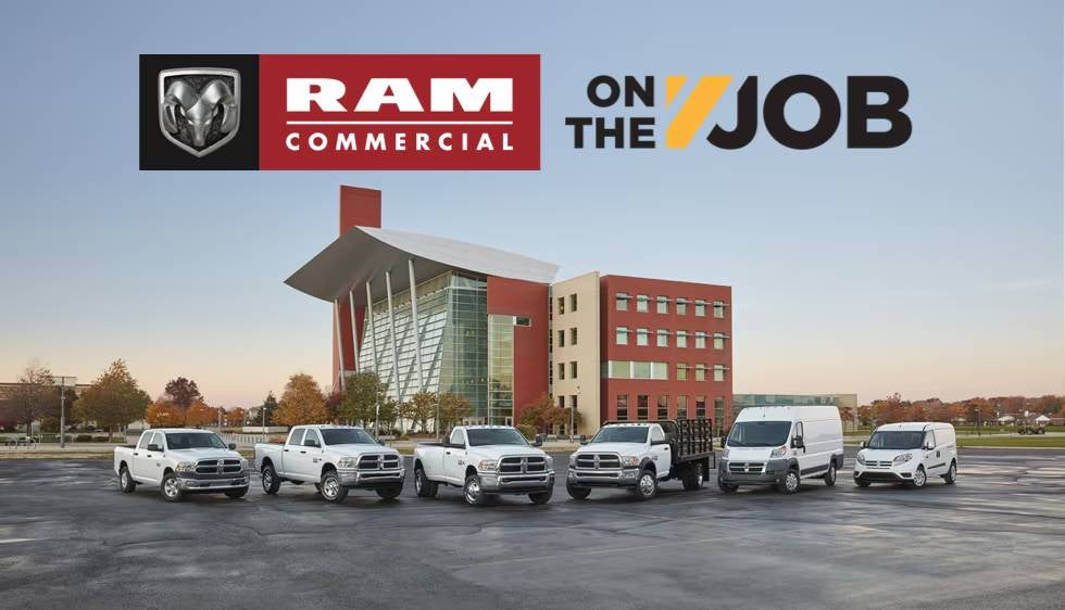 Ram Commercial vehicles lineup with branding